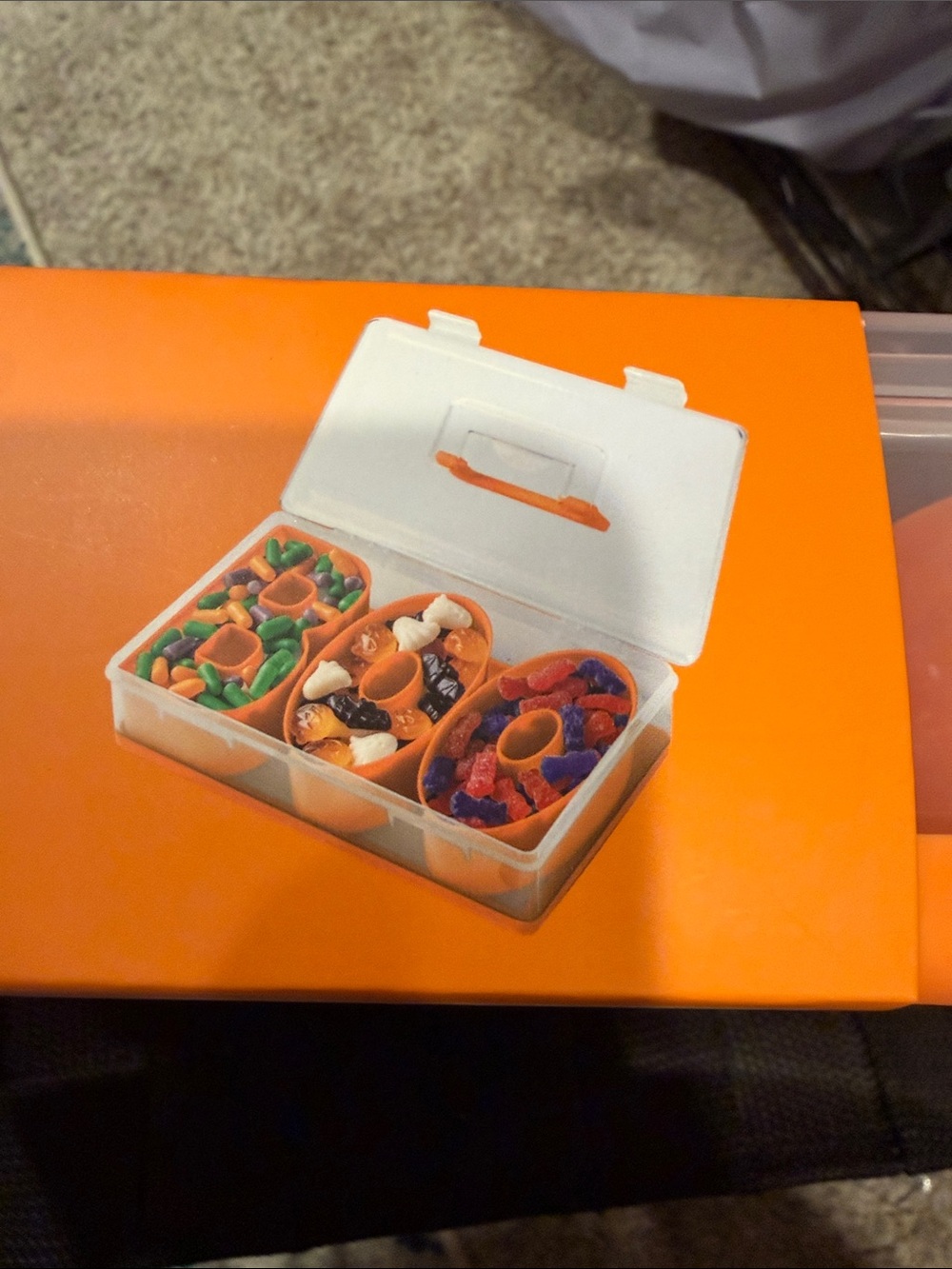 CWC Orange 3-Compartment Snack Box - Cook With Color - Picture 3 of 3